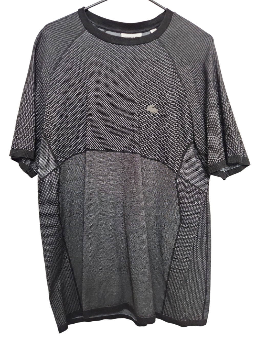 Lacoste Men's Short-Sleeve Crew Shirt in Charcoal Gray - Picture 6 of 7